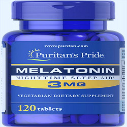 Amazon.com: Puritans Pride Melatonin 3 Mg Tablets, 120 Count : Health &  Household